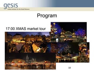 Program
17:00 XMAS market tour

10

 