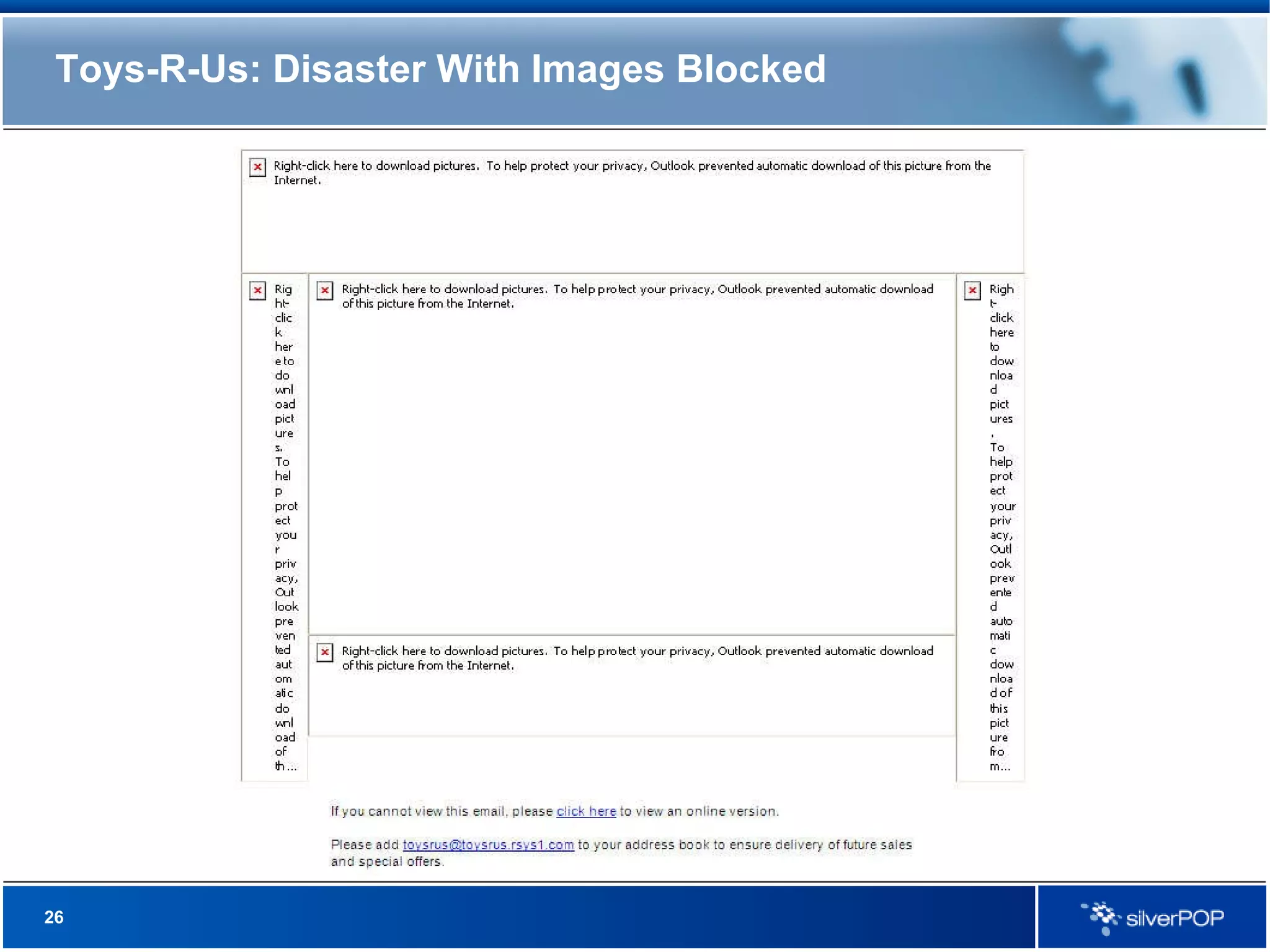 Toys-R-Us: Disaster With Images Blocked 