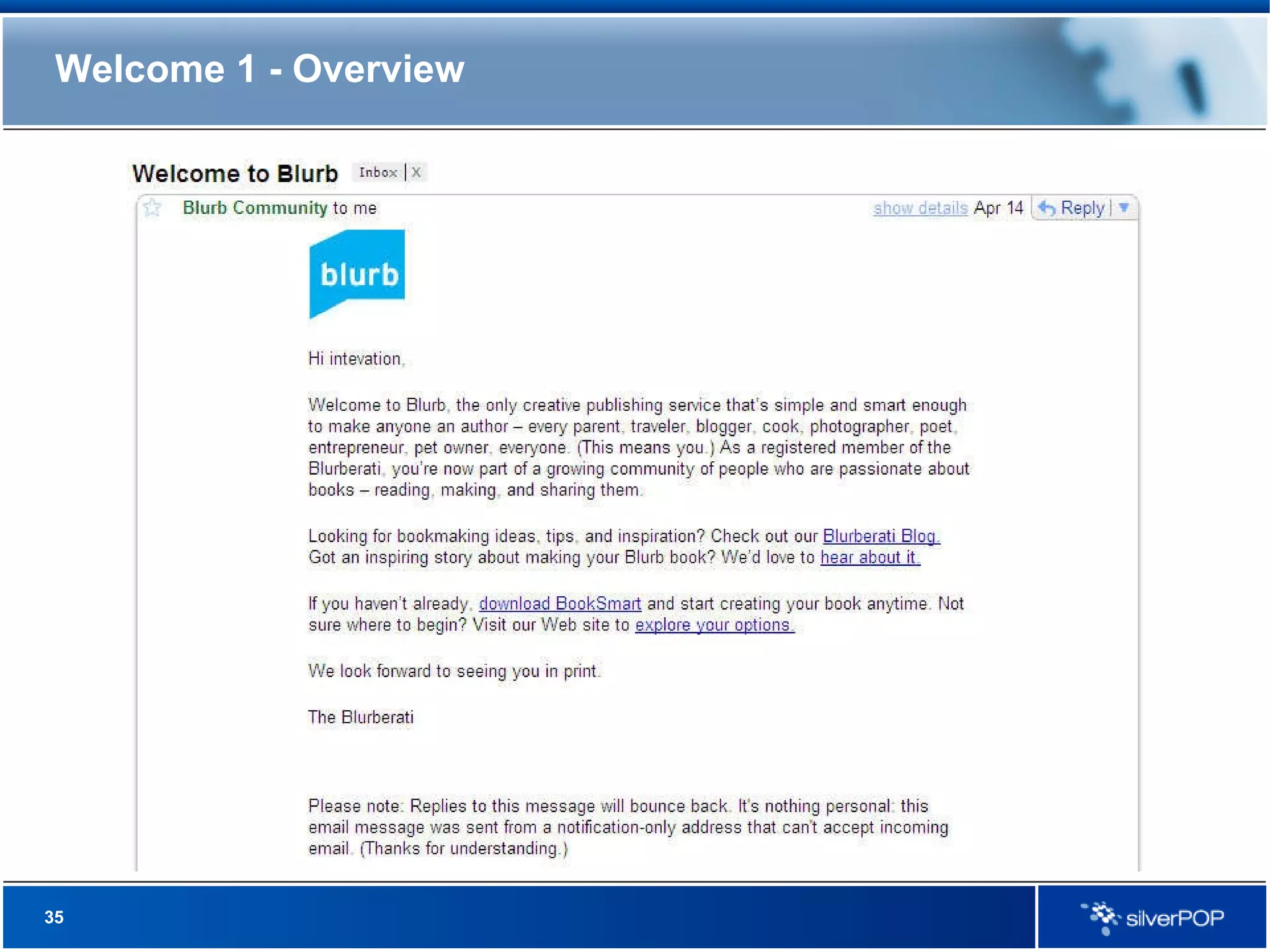 Welcome 1 - Overview 