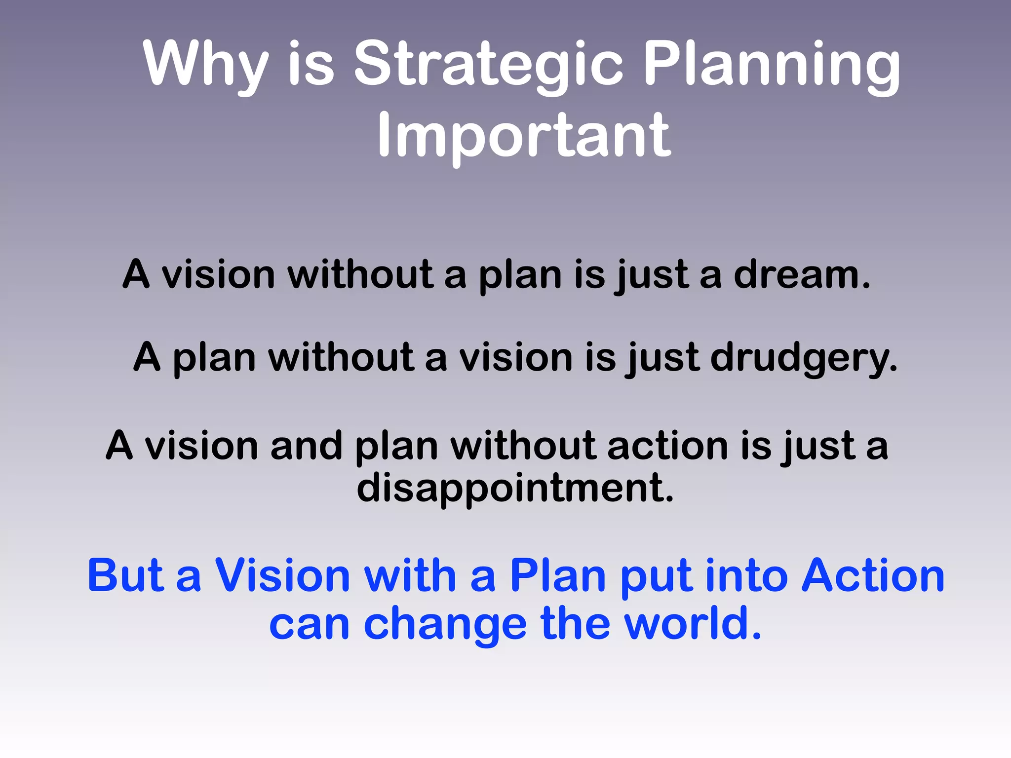 Envision Plan Act to change the world