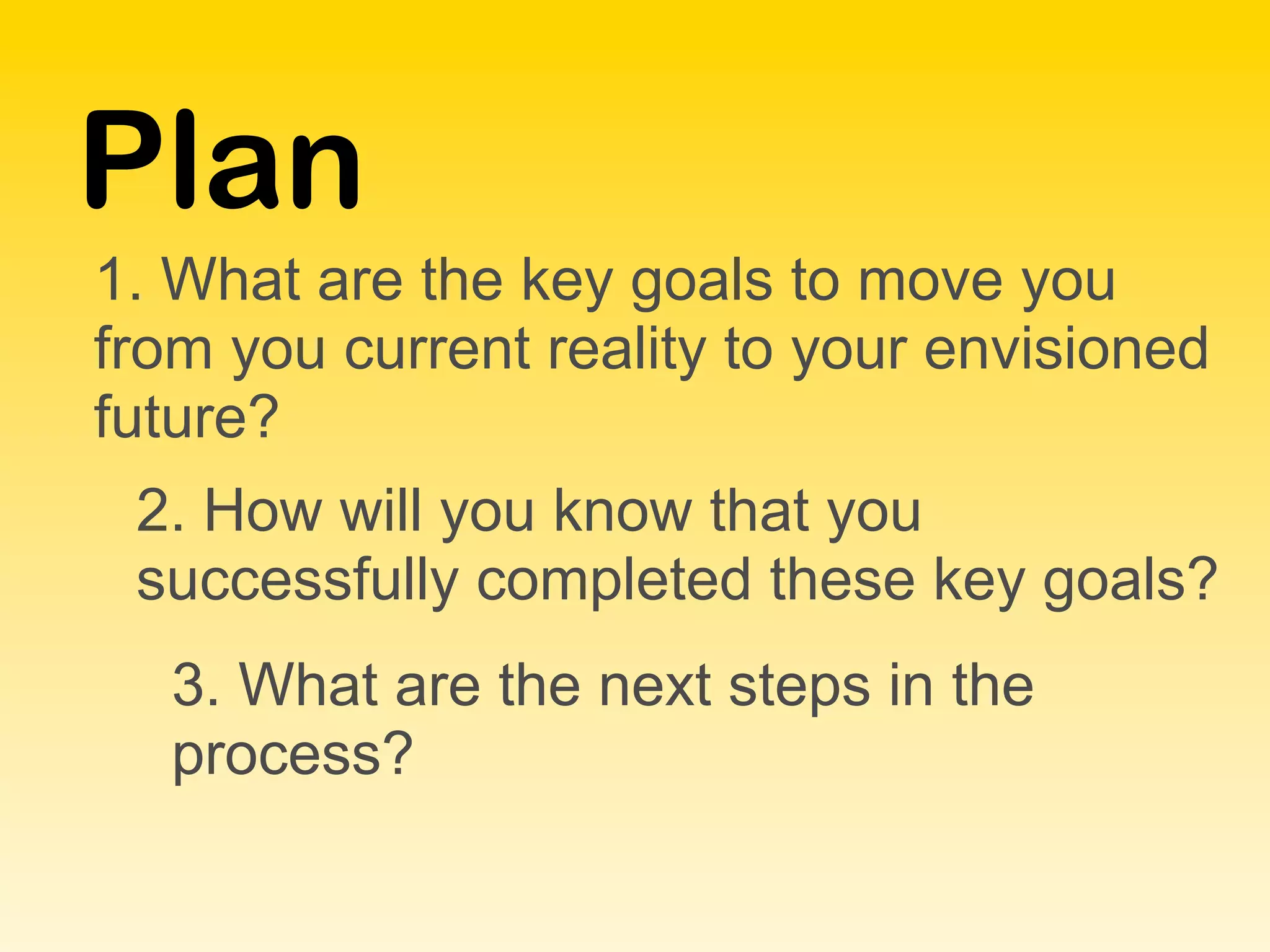 Envision Plan Act to change the world