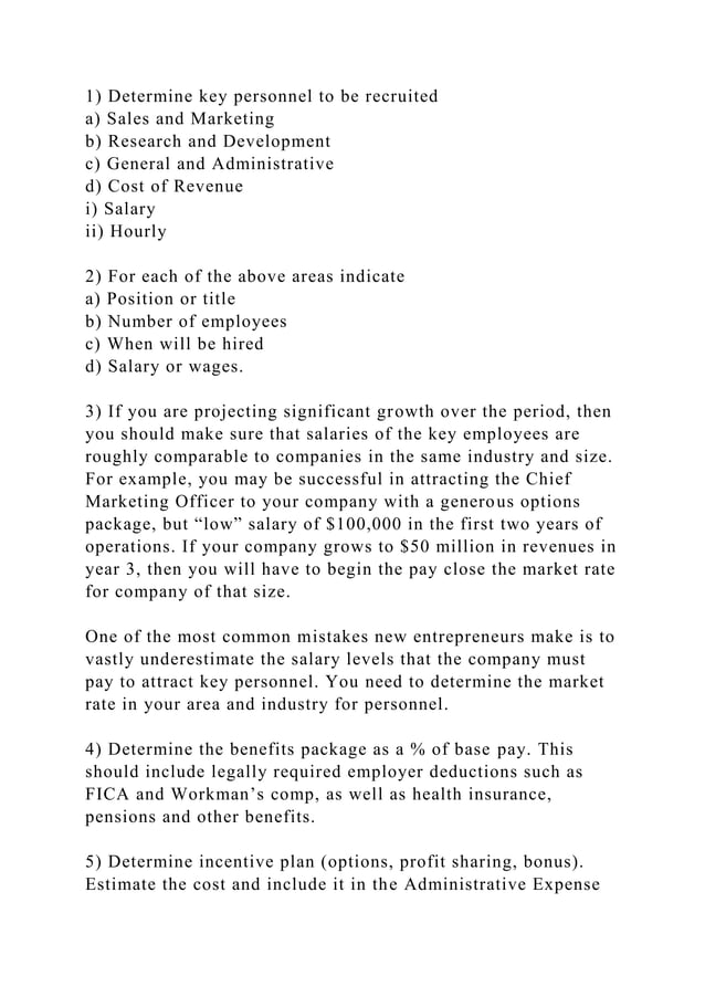 WELCOMEFinancial Projections ModelFor Business PlansFran.docx