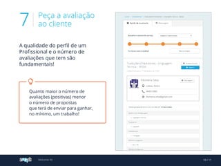 Filomena Silva
Peça a avaliação
ao cliente7
Welcome Kit 10 / 11
 
