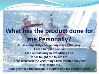 Is it MLM?No this business is network marketing.  It is a method of distribution which allows a platform for an individual to promote a product and earn an income. A person can become a distributer of a network marketing Company and have all the benefits of owning their own business, without the overheads.