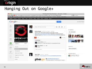 19
Hanging Out on Google+
 