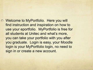 Welcome To MyPortfolio | PPT
