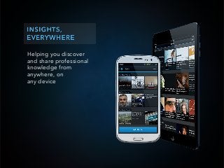 Helping you discover
and share professional
knowledge from
anywhere, on
any device
 