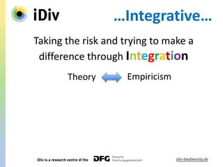 …Integrative…
Taking the risk and trying to make a
difference through Integration
Theory Empiricism
 