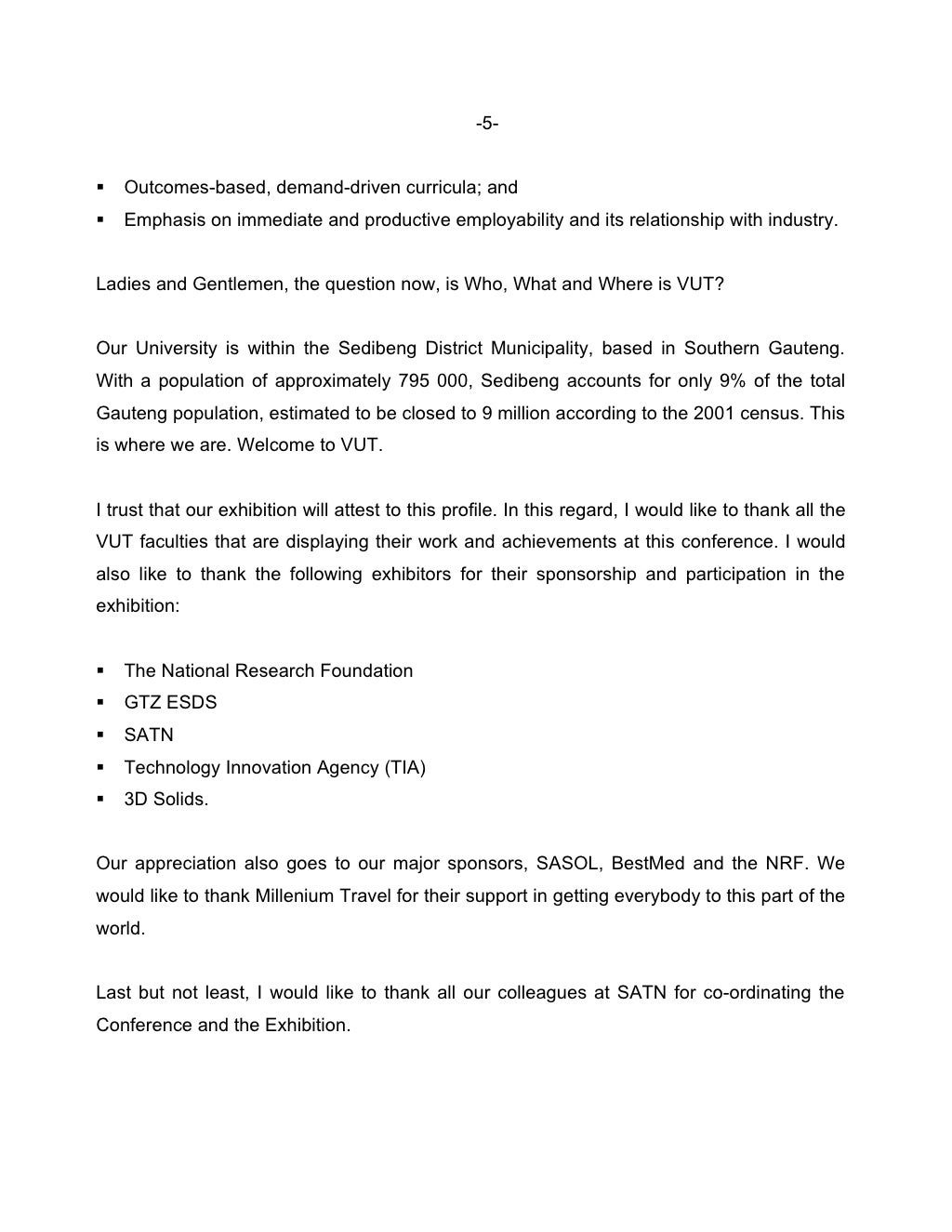 Welcome speech vismaya2010 04 image