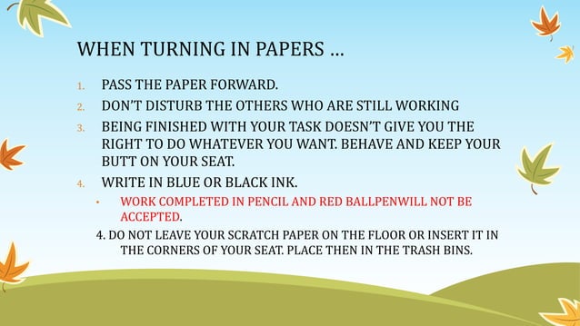 Classroom Rules Orientation During the First Day of Class | PPTX ...