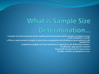 Sample Determination Method Sampling and Sampling Methods | PPTX