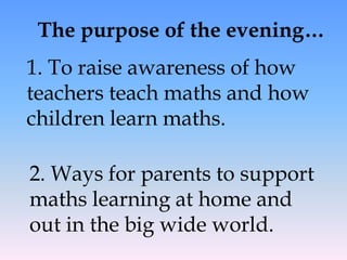 Evening Math Maths Evening | PPTX