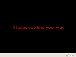 It helps you find your way
 