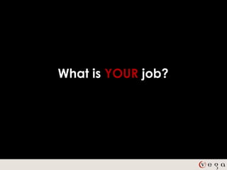 What is YOUR job?
 