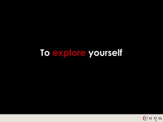 To explore yourself
 
