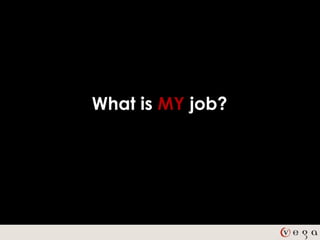What is MY job?
 