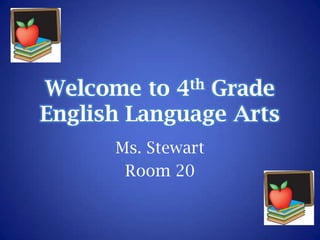 Welcome to 4th Grade English Language Arts Ms. Stewart Room 20 