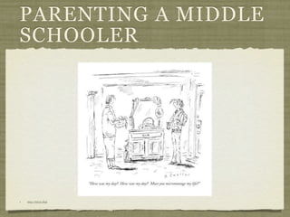 PARENTING A MIDDLE
SCHOOLER




http://bit.ly/Jhpl
 