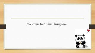 Welcome to Animal Kingdom
 