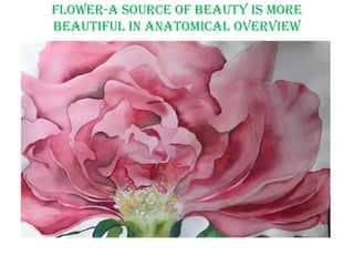 Flower-a source of beauty is more
beautiful in anatomical overview
 