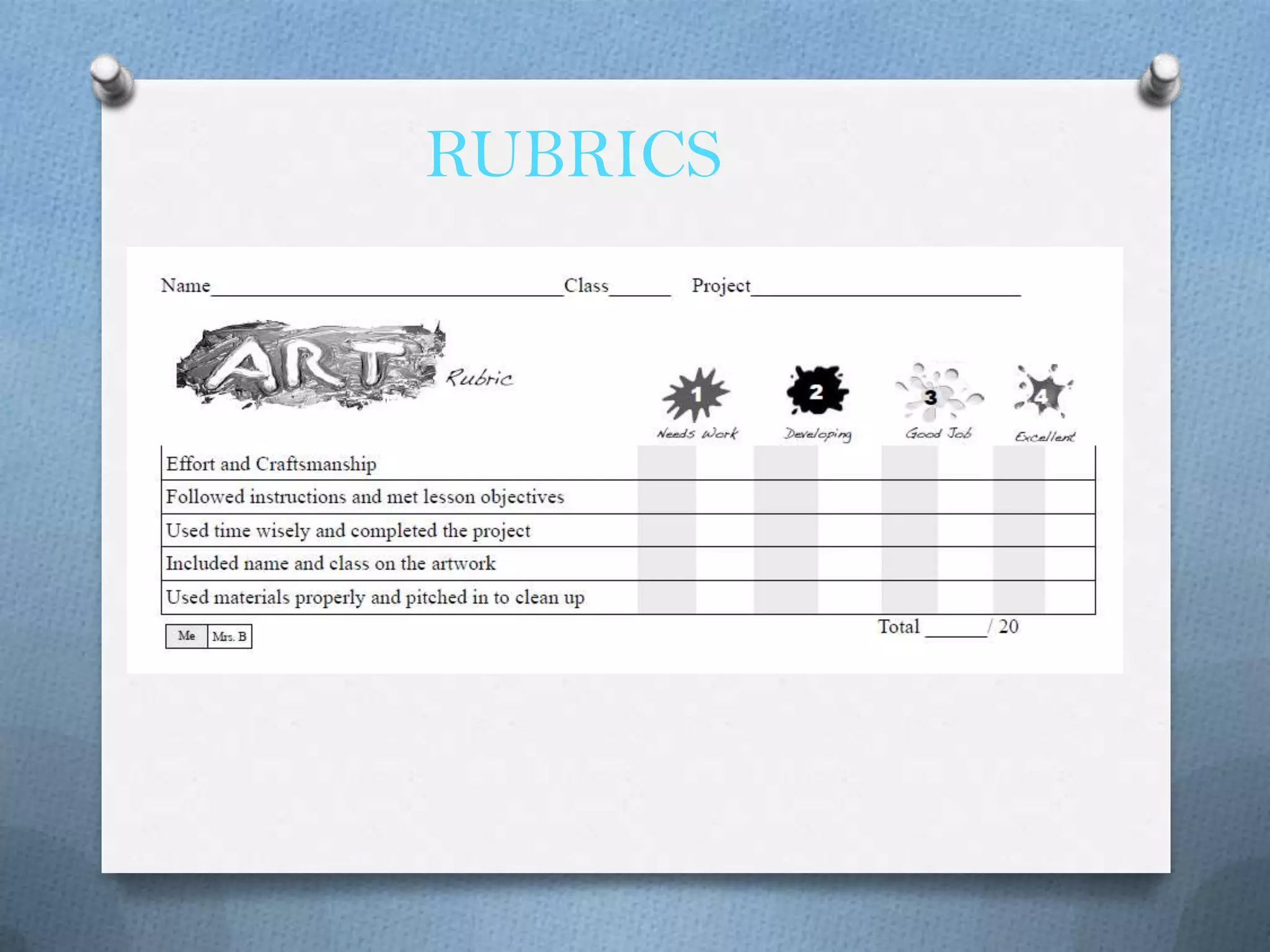 RUBRICS
 