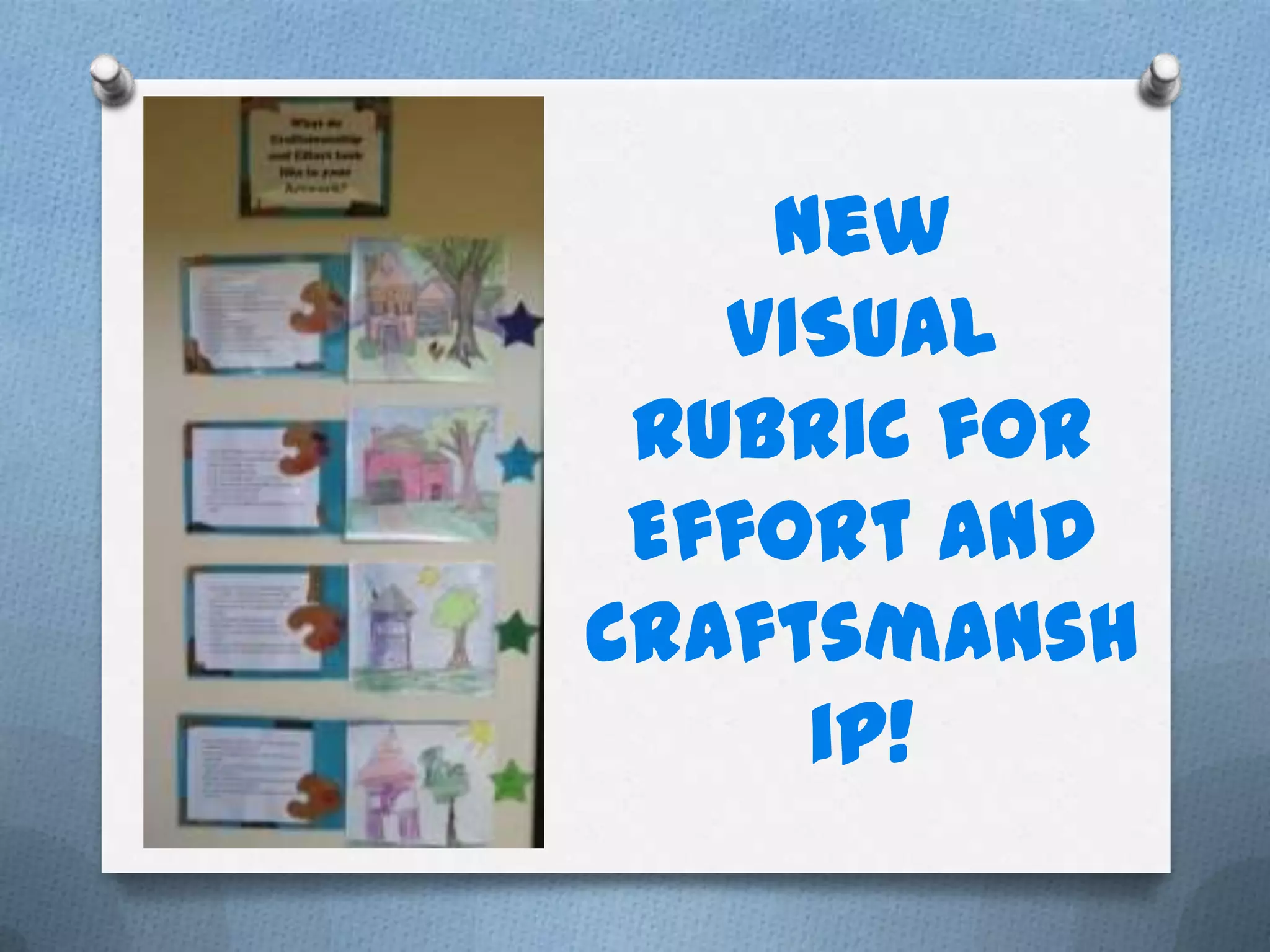 New
   VISUAL
 rubric for
 Effort and
Craftsmansh
     ip!
 
