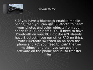 PHONE TO PC ,[object Object]