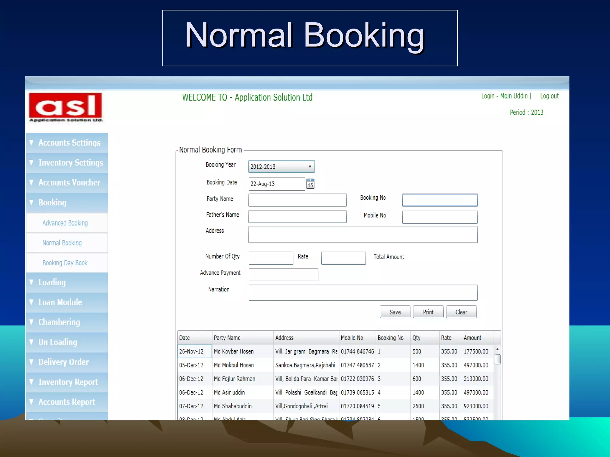 Normal BookingNormal Booking
 