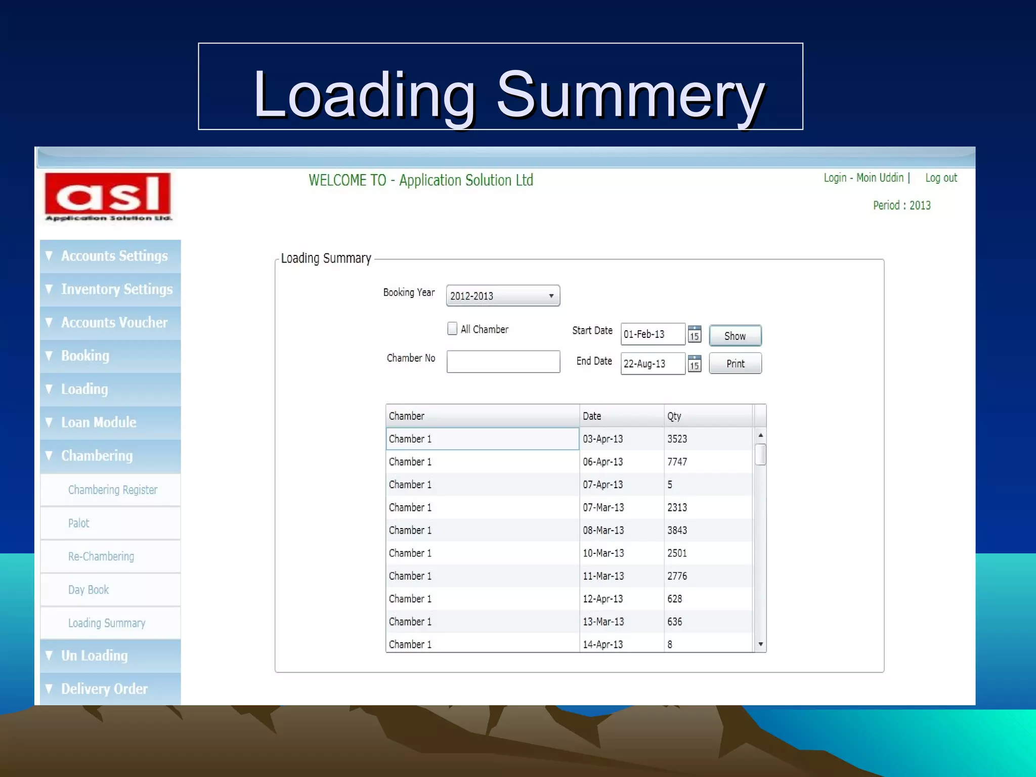 Loading SummeryLoading Summery
 