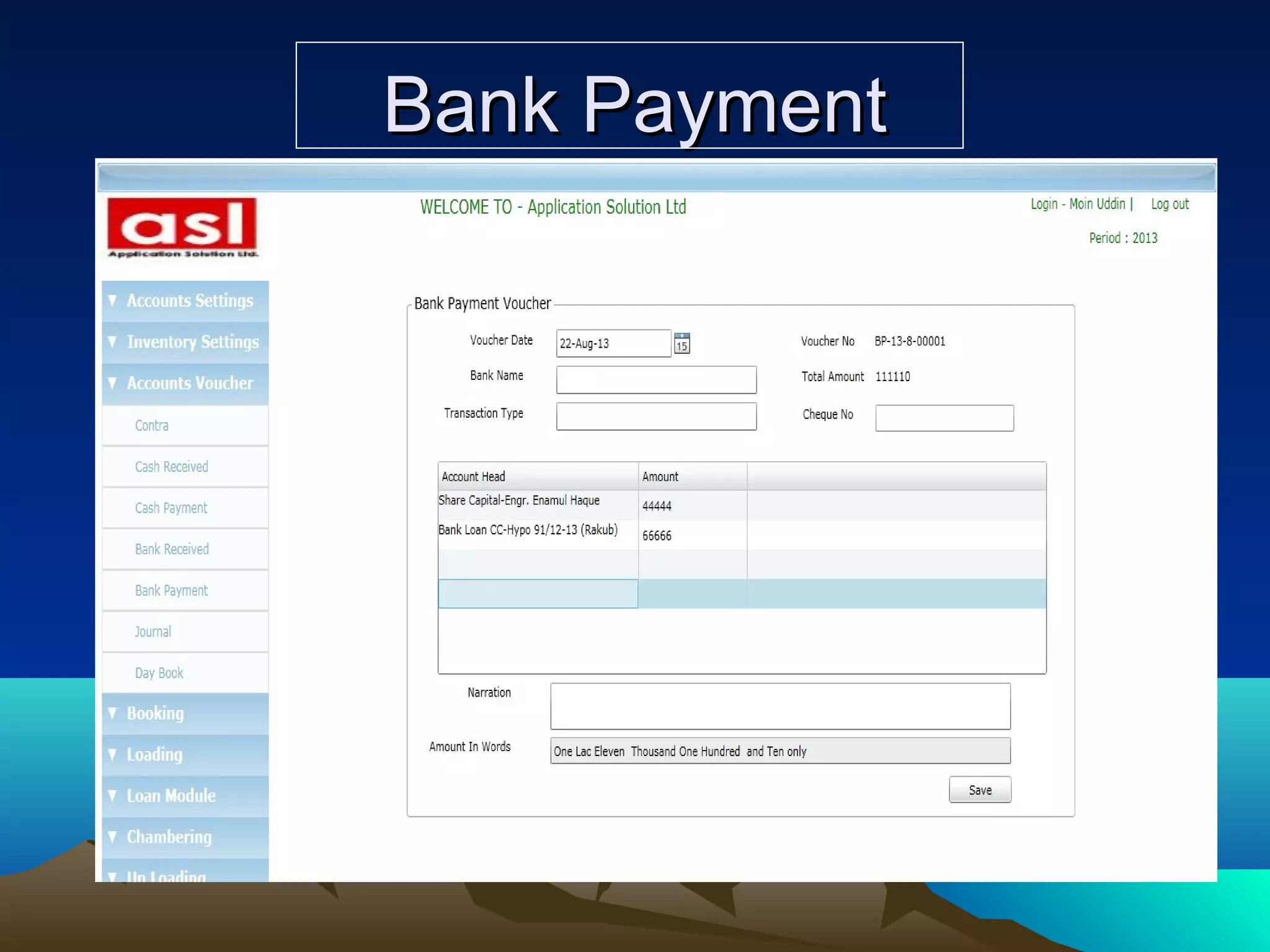 Bank PaymentBank Payment
 