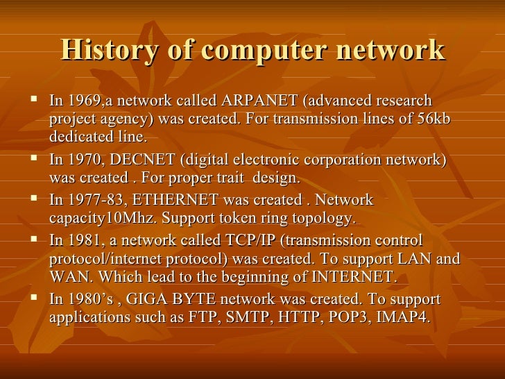 Research paper on history of computer network