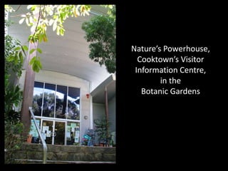 Nature’s Powerhouse,
  Cooktown’s Visitor
 Information Centre,
        in the
   Botanic Gardens
 