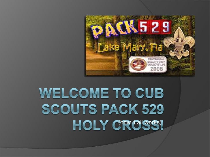 Welcome To Cub Scouts