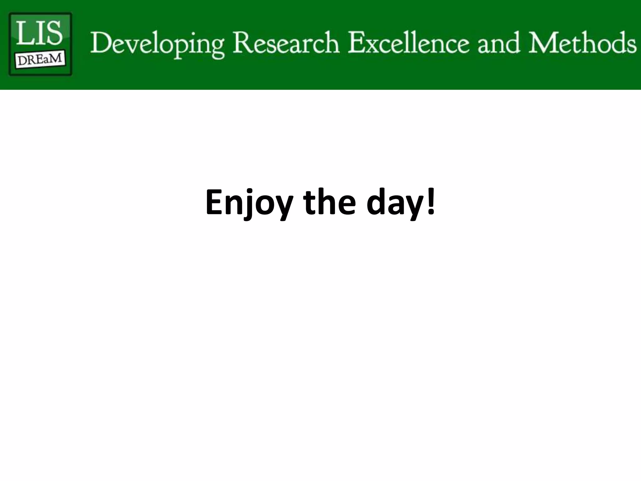 Enjoy the day!