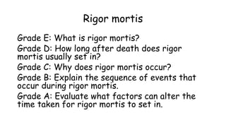 How Long Does Rigor Mortis Set In Welcome to forensics!.pptx