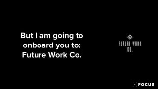 Future Work Co Operates:


Fully Hybrid Workplace


Work from home


Work from the o
ffi
ce


Work from co working


Work ...