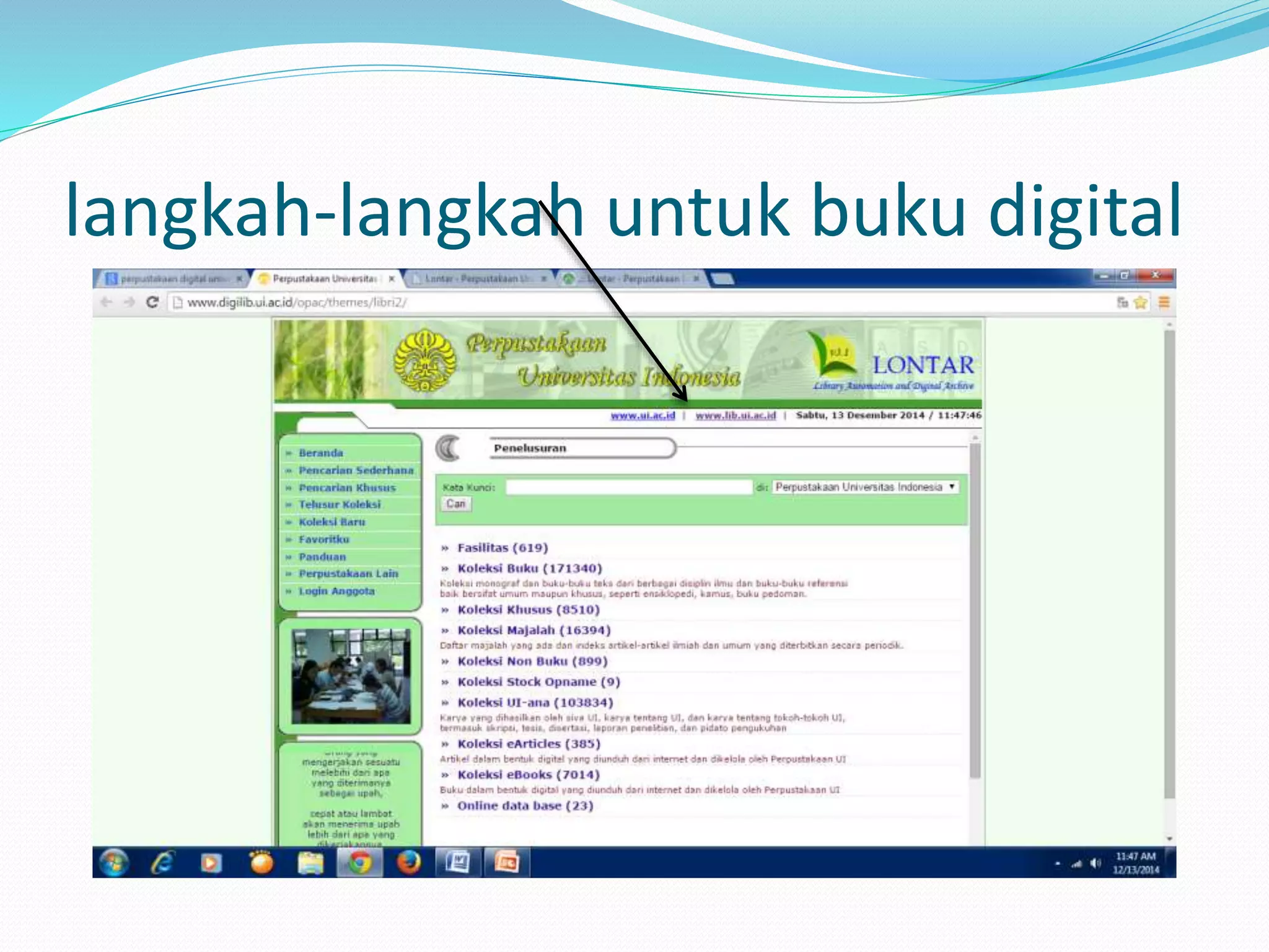 langkah-langkah untuk buku digital
 