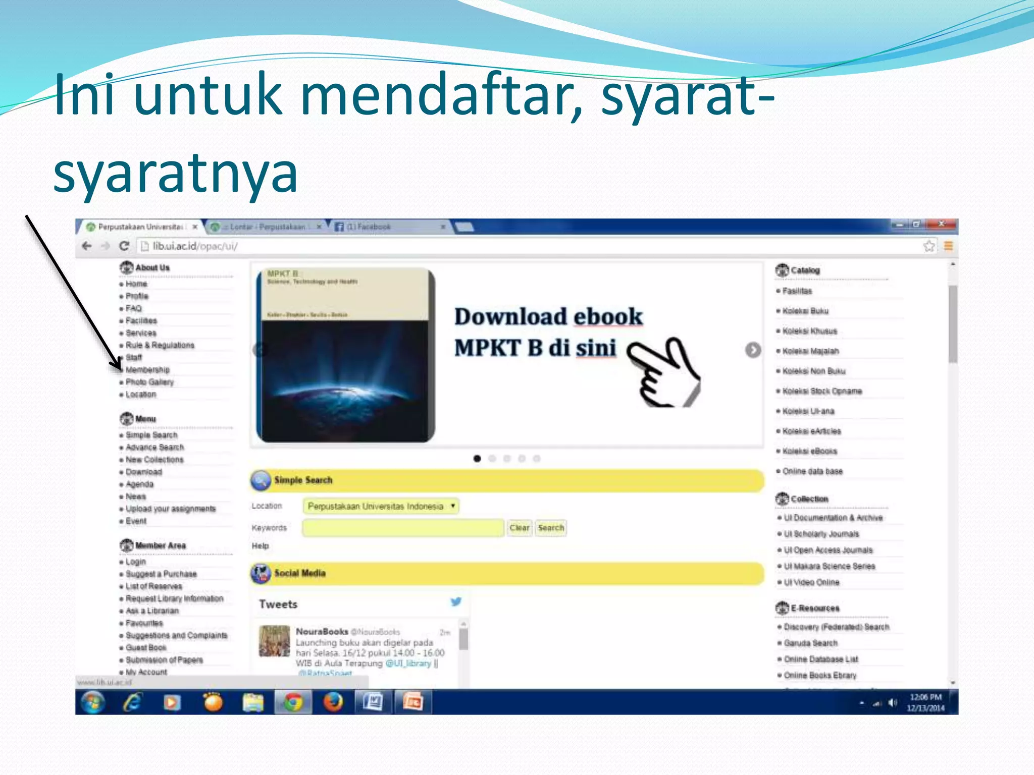 Ini untuk mendaftar, syarat-
syaratnya
 