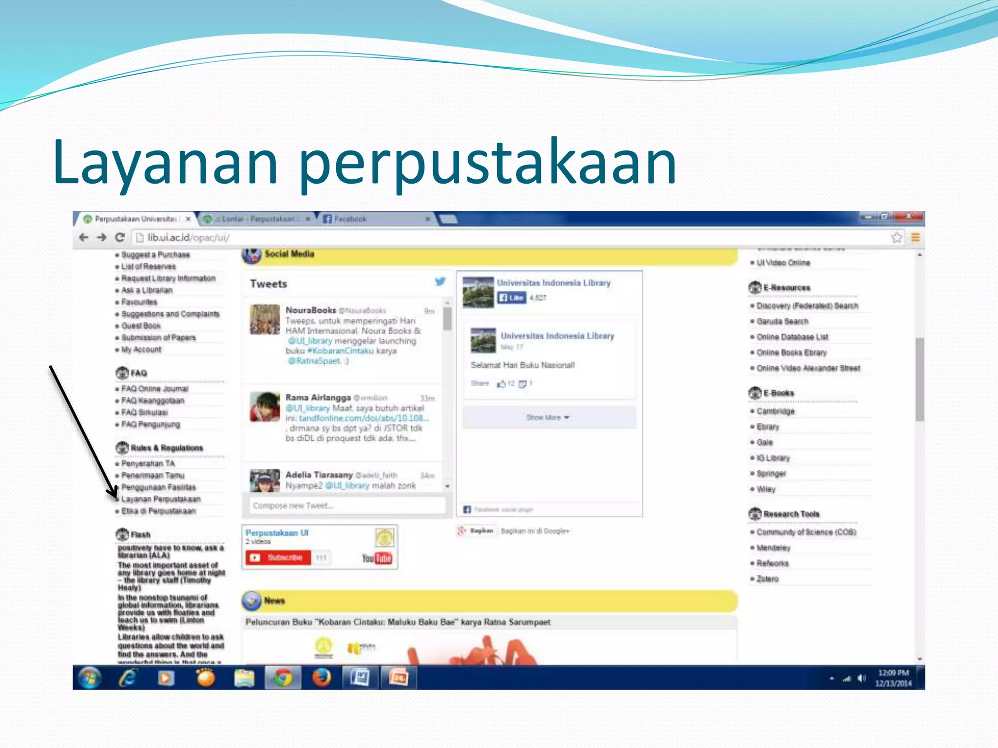 Layanan perpustakaan
 