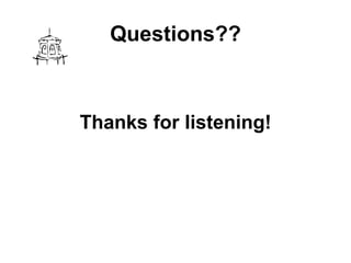 Questions?? Thanks forlistening! 