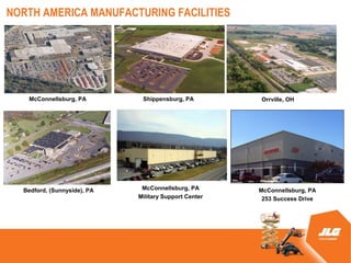 NORTH AMERICA MANUFACTURING FACILITIES




   McConnellsburg, PA         Shippensburg, PA         Orrville, OH




  Bedford, (Sunnyside), PA    McConnellsburg, PA       McConnellsburg, PA
                             Military Support Center    253 Success Drive
 