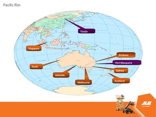 Pacific Rim




                                       Tianjin




              Singapore

                                                    Brisbane


                                                 Port Macquarie
                Perth
                                                  Sydney
                          Adelaide

                                                 Auckland
                                     Melbourne
 