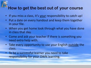 Speak English in class