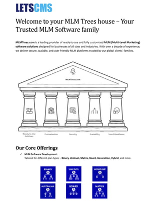 Welcome to MLM Trees – Your Trusted MLM Software Partner | PDF
