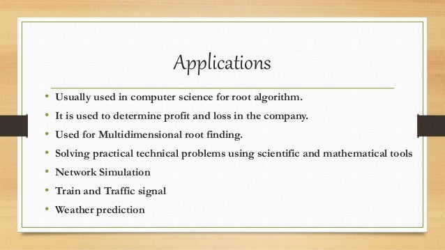 application of numerical method