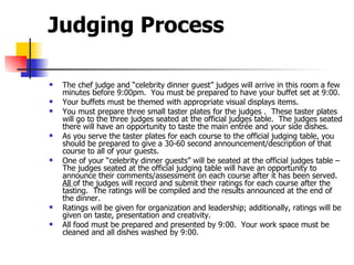 Judging Process Cooking Iron Chef Leadership competition | PPT