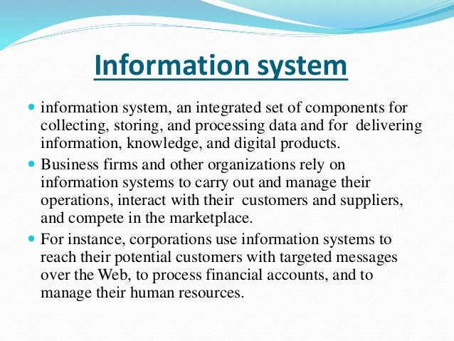 Information system of Computer