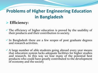 Improve engineering learning in university, perspective of bangladesh ...