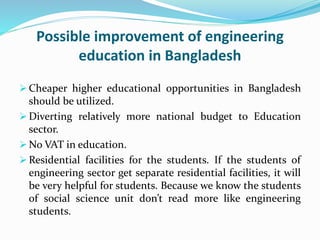 Improve engineering learning in university, perspective of bangladesh ...