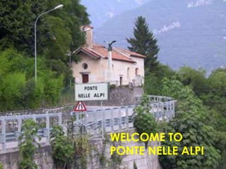 WELCOME TO PONTE
NELLE ALPI
WELCOME TO
PONTE NELLE ALPI
 